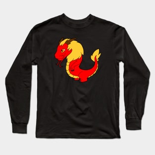 Red Chinese Dragon Long Sleeve T-Shirt